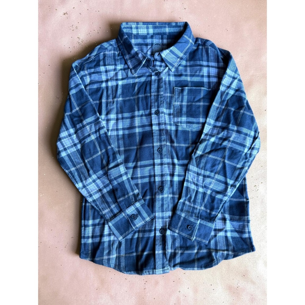 Wonder Nation - Boys Plaid Flannel Button Down - Size M (7/8) *NWT*